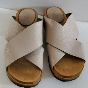 Sanita Tanjay Sport Wooden Flex Sandal Clog Size 8